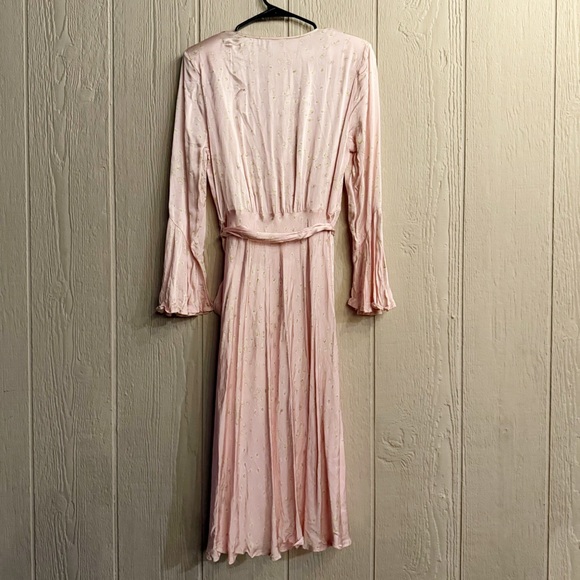 Ghost London Annabelle Satin Button Front Dress in Lillie Daisy NWT Size Large - Picture 6 of 6